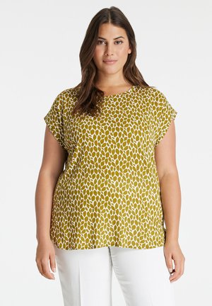 Printtipaita - avocado green gemustert