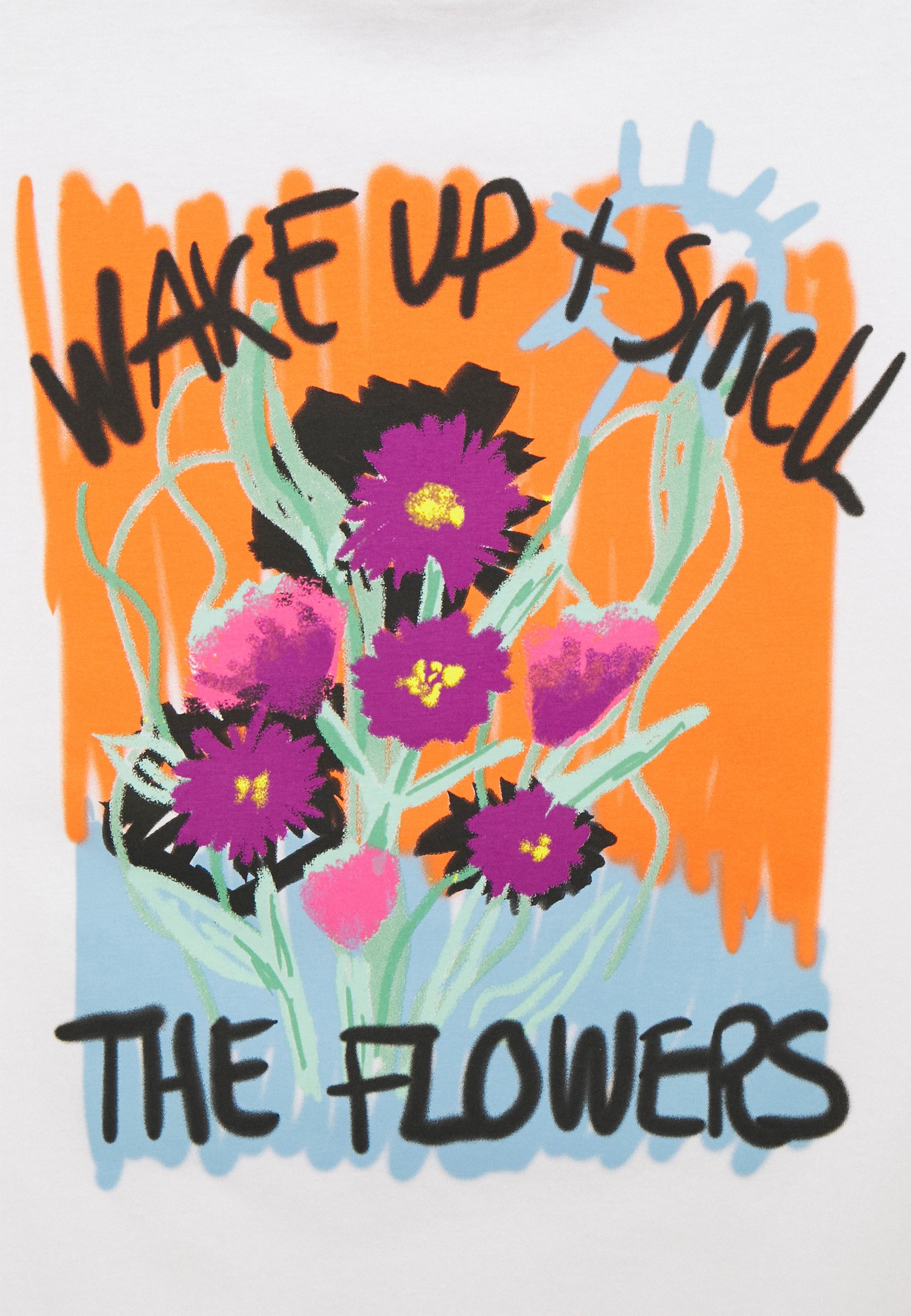 Damen WAKE UP AND SMELL THE FLOWERS TEE UNISEX - T-Shirt print Damen WAKE UP AND SMELL THE FLOWERS TEE UNISEX - T-Shirt print