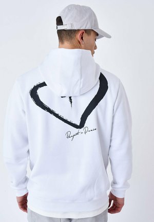 CŒUR - Sweat à capuche - blanc