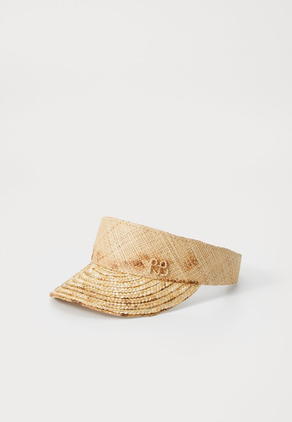 WHEAT SPIKES EMBELLISHED SUNBURNT VISOR - Cap - natural