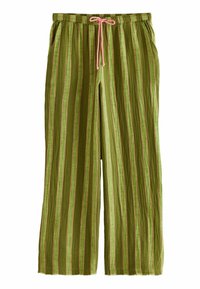 WIDE LEG - Nohavice - green stripe