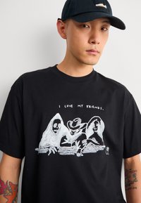 Carhartt WIP PEPE FRIENDS - T-shirt con stampa - black/white