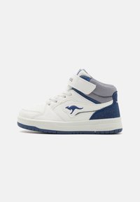 KangaROOS - UNISEX - Korkeavartiset tennarit - white/navy Pienoiskuva 1