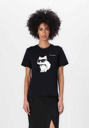 IKON AQUARELLE - Print T-shirt - black