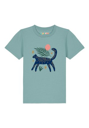 LOVE AND FLEX - T-shirt imprimé - teal monstera