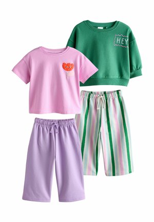 Next, REGULAR FIT - TOP & TROUSERS SET 2 PACK  . - Nohavice - green pink