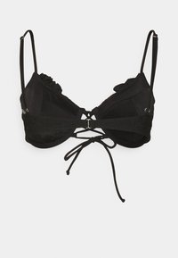 Frankies Bikinis LUCIA EYELET - Sutien costum de baie din două piese - black