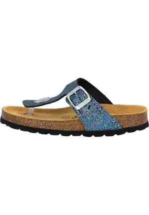 GLITZER - T-bar sandals - blau glitter