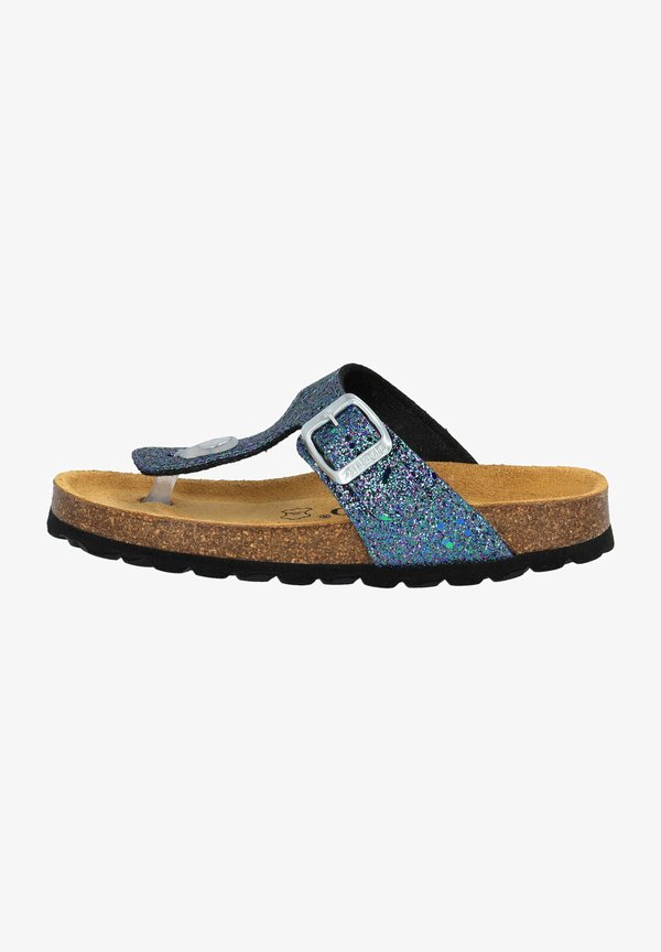 GLITZER – Zehentrenner – blau glitter