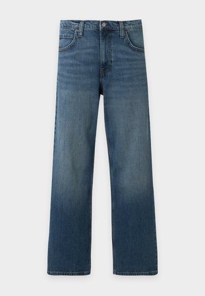 Hollister Co., LOW RIDER CYBER - Túlméretezett farmernadrág - dark-blue denim