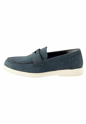 CONTRAST PENNY LOAFERS - Mocassins - navy