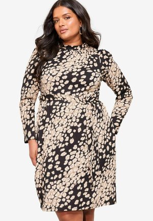 PLUS SIZE FIT - Rochie din jerseu - black cream