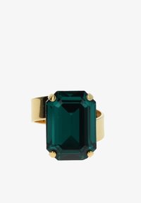 Selected, gold tone and green