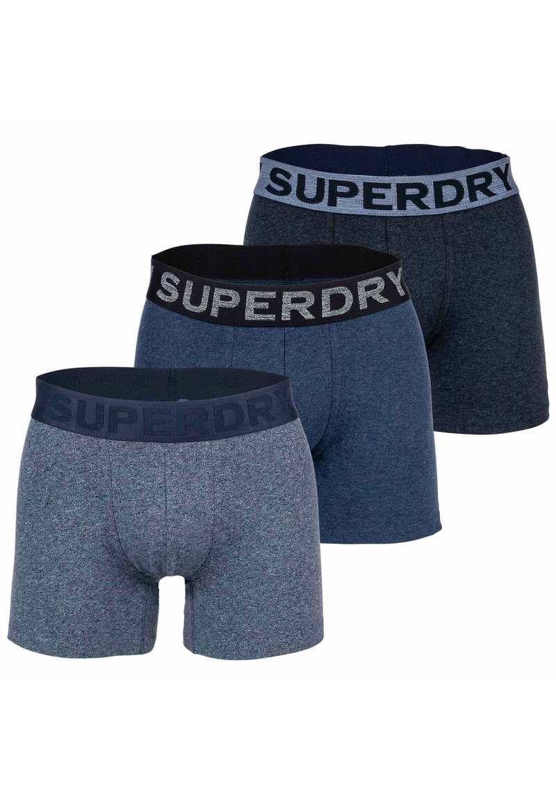 Superdry & Co 3ER PACK - LOGOBUND  - Calzoncillos - blau