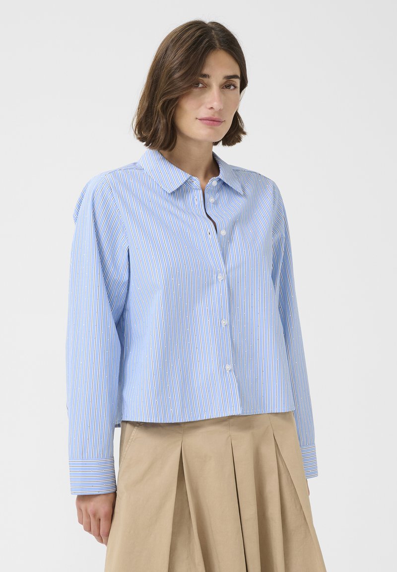Culture Užsagstoma palaidinė - blue white stripe