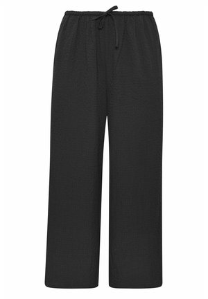 Yours Clothing, PLUS SIZE WIDE LEG TROUSERS - Bukser - black