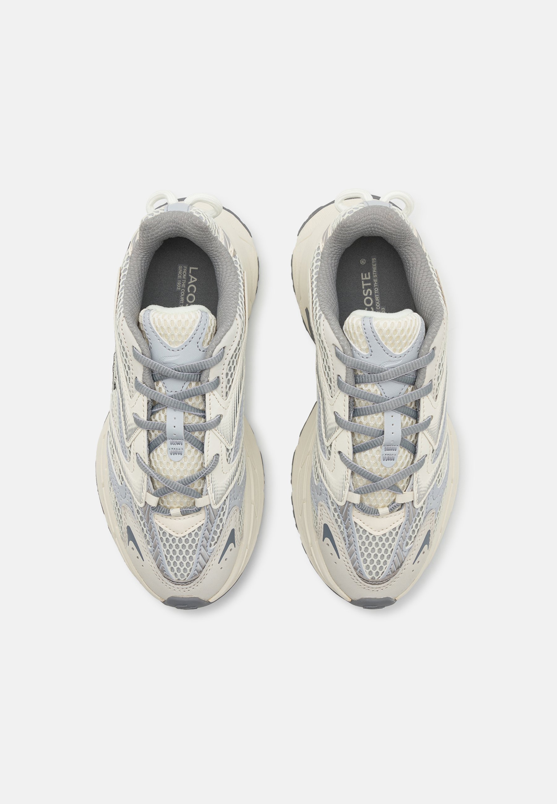 Lacoste NEO SHOT - Sneakers low - off white/grey/alb natural