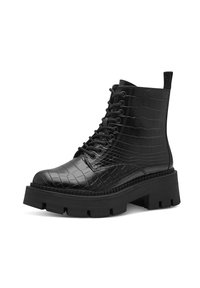Tamaris Bottines à plateau - black croco