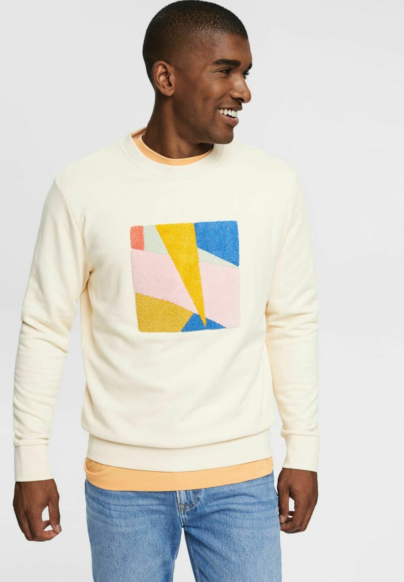 Esprit Pullover Uomo Argyle Scollo a V Blu Cotone Classico (IT