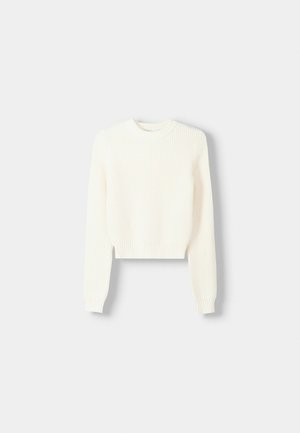 Bershka ROUND NECK  - Pullover - beige