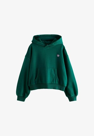 Džemperis su gobtuvu - green