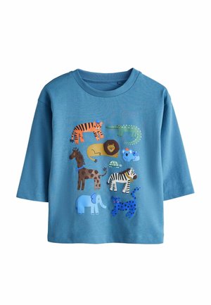 REGULAR FIT -  LONG SLEEVE GRAPHIC PRINT  - Hosszú ujjú felső - blue safari animals