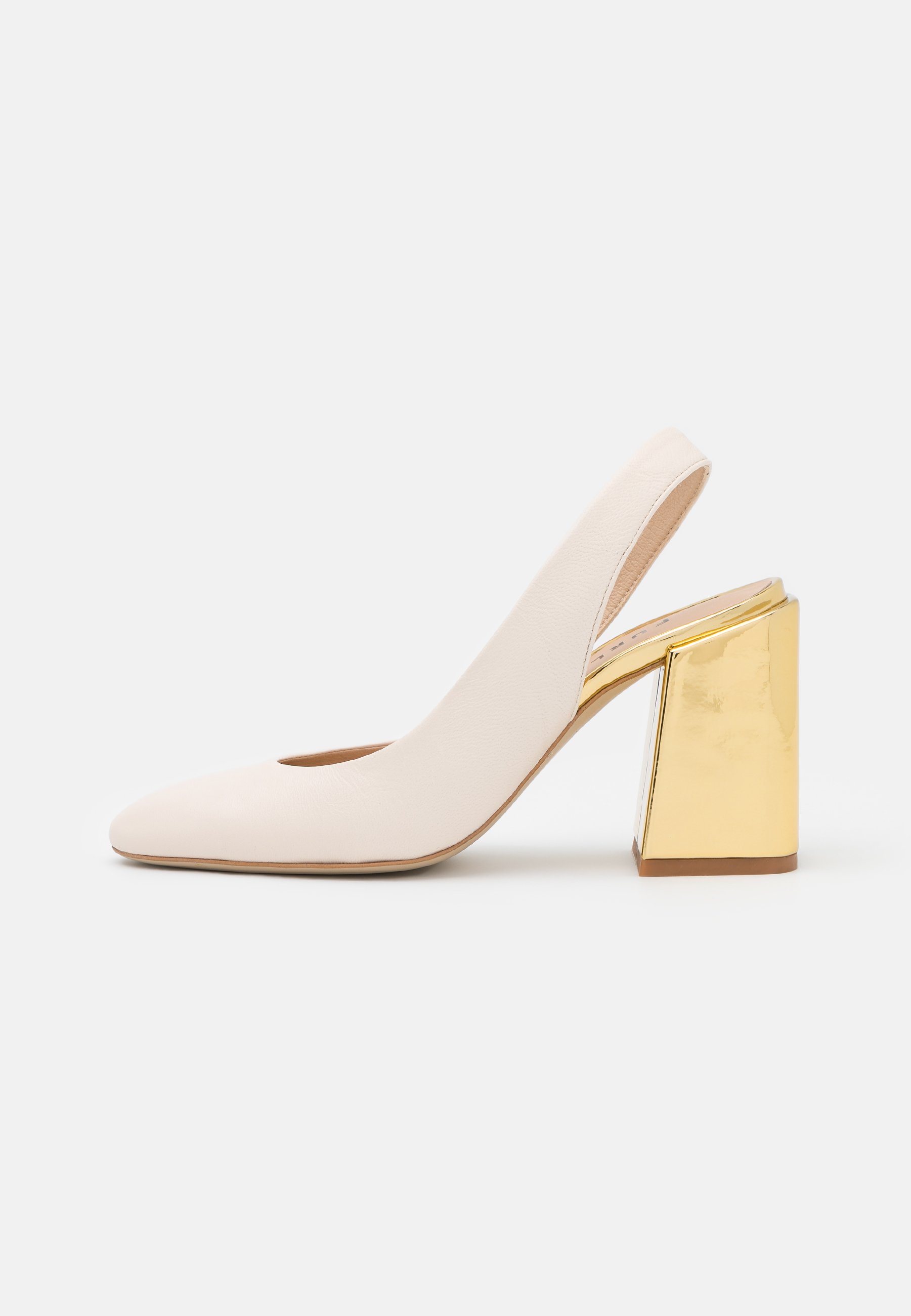 Furla BLOCK SLING BACK - Decolleté - pergamena/oro light/avorio - Zalando.it