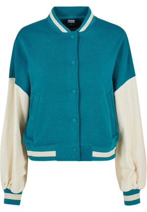 2 TONE COLLEGE  - Bomber Jacket - watergreen whitesand