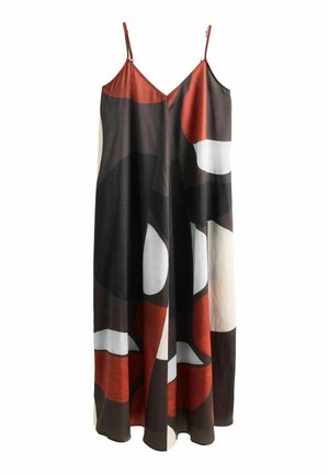 Next REGULAR FIT CAMI SLIP - Kokteilinė suknelė / vakarėlių suknelė - red black geo print