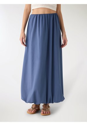 LUNGA  PALLONCINO TINTA UNITA - Gonna a palloncino - blu