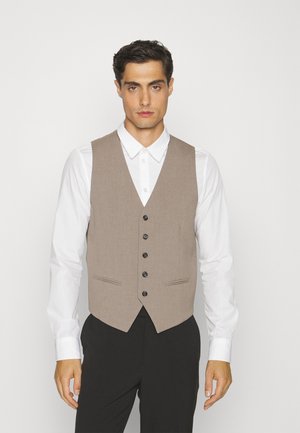 Lindbergh MENS WAISTCOAT FOR SUIT SLIM FIT - Gilet de costume - deep sand melange