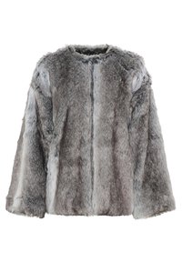 Kaffe SOLANA - Winterjas - grey   brown fur look
