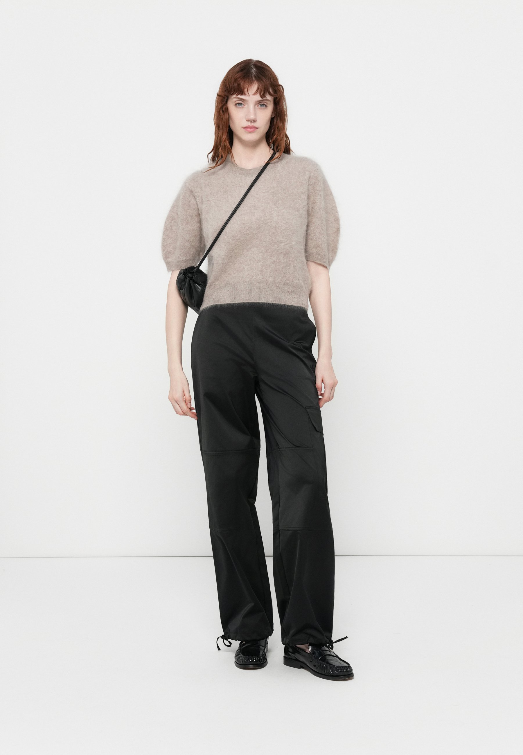pure cashmere PUFF SHORT SLEEVE - Jumper - taupe - Zalando.co.uk