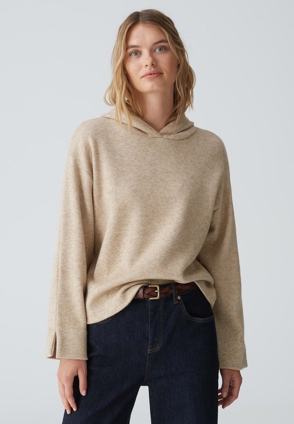 GENULO - Kapuzenpullover - macadamia