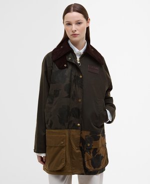 Barbour BARBOUR X ERDEM BEAUFLOWER WAX JACKET - Manteau court - archive olive/sand/ancient black floral
