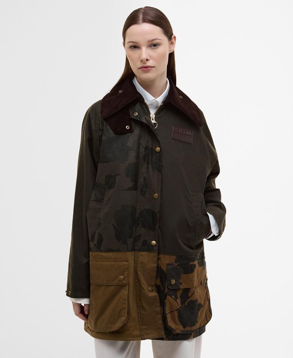 BARBOUR X ERDEM BEAUFLOWER WAX JACKET - Short coat