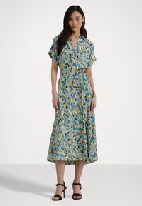 Lauren Ralph Lauren Petite FLORAL BELTED CREPE DRESS - Dnevna obleka - cream multi