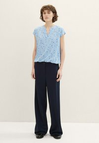 TOM TAILOR Bluse - blue multicolor minimal