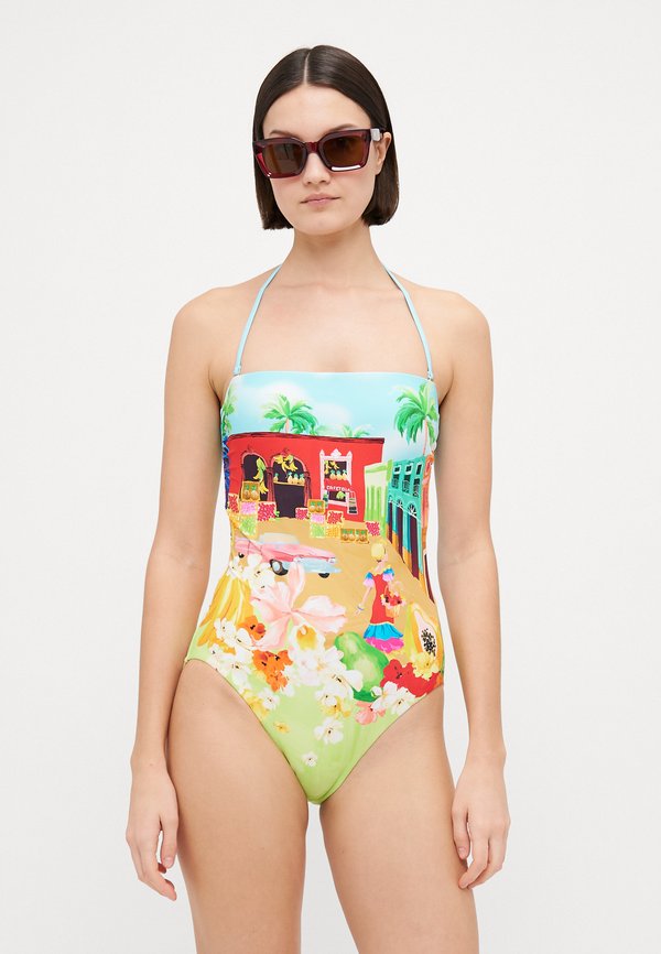 CUBA BANDEAU ONE PIECE - Swimsuit - turquoise4