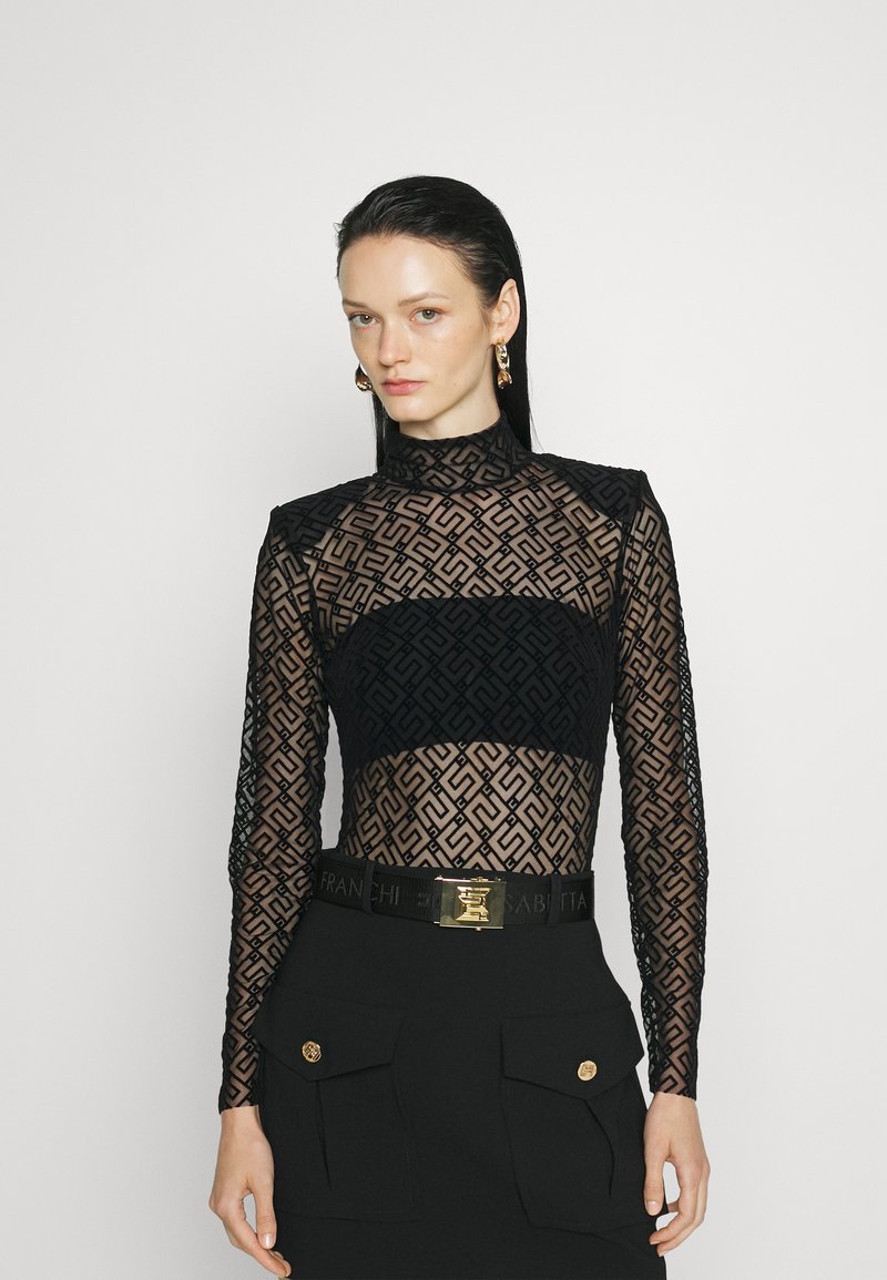 Elisabetta Franchi Long sleeved top - nero/black - Zalando.co.uk