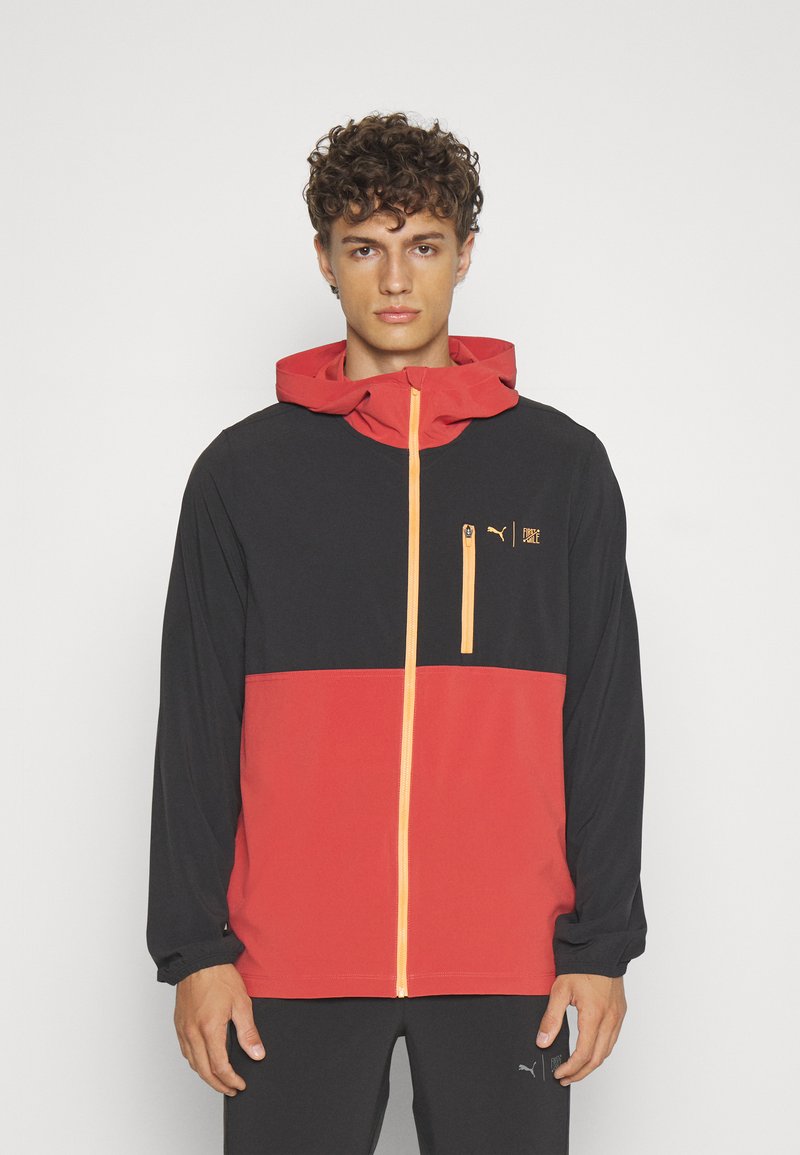 Puma FIRST MILE JACKET Running jacket black/astro red/black