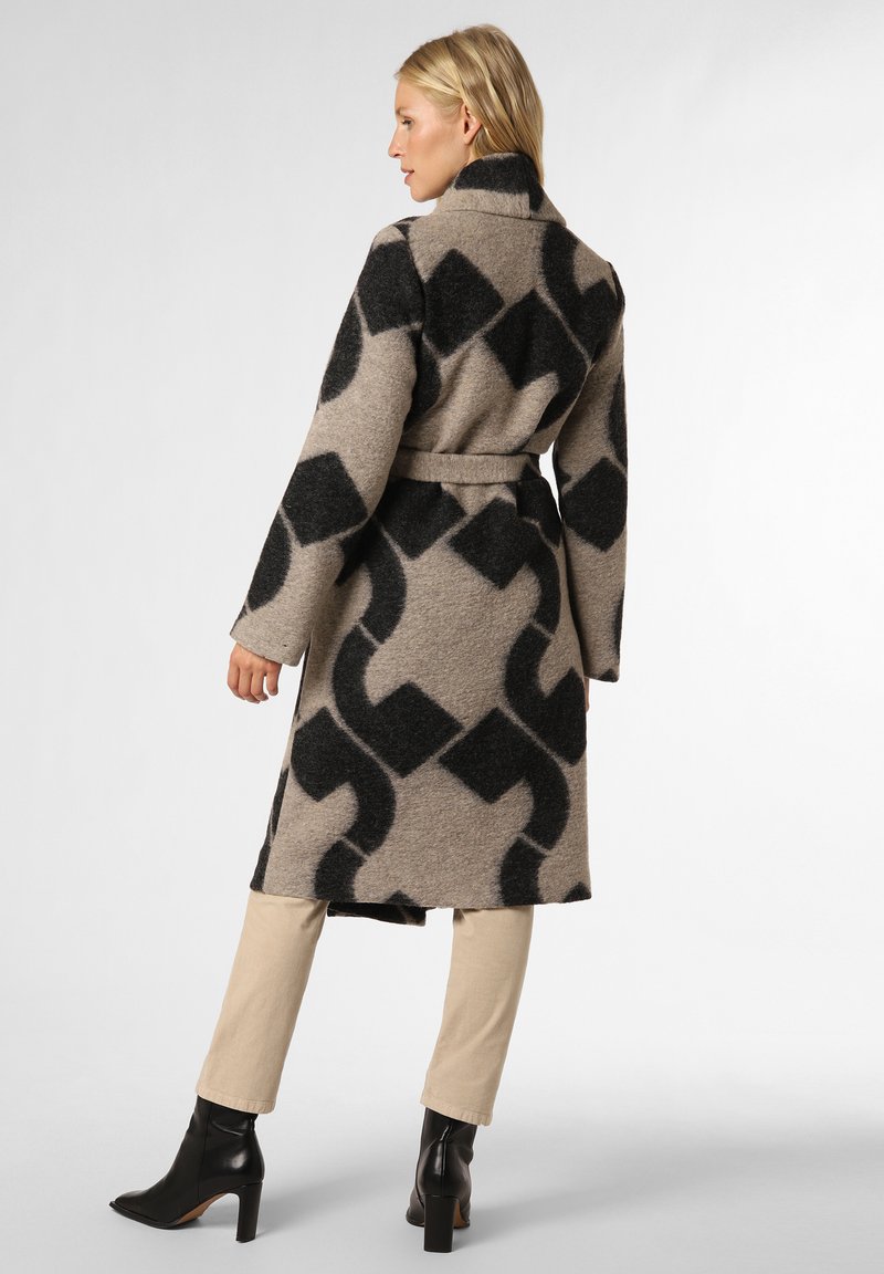 Comma Wollmantel Damen Tailliert Beige Comma Klassischer Mantel