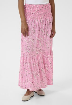 Kaffe Maxi skirt - prism pink w cradle pink aop