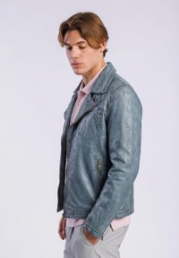 Freaky Nation SHORT JARICK - Læderjakker - blue