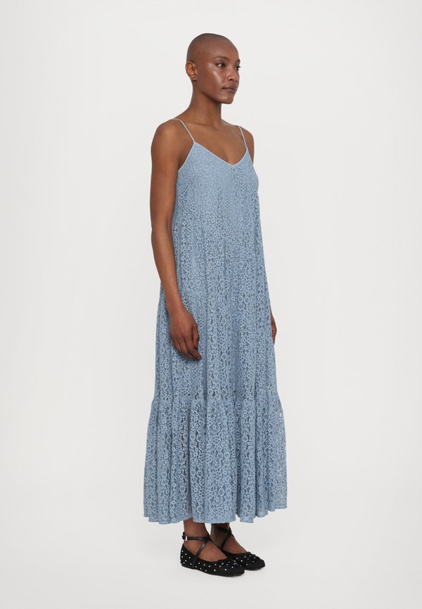 MAXI TIERED SLIP DRESS - Maxi dress - chambray3
