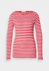 LONG SLEEVE BOAT NECK STRIPED - Camiseta de manga larga - red/off-white
