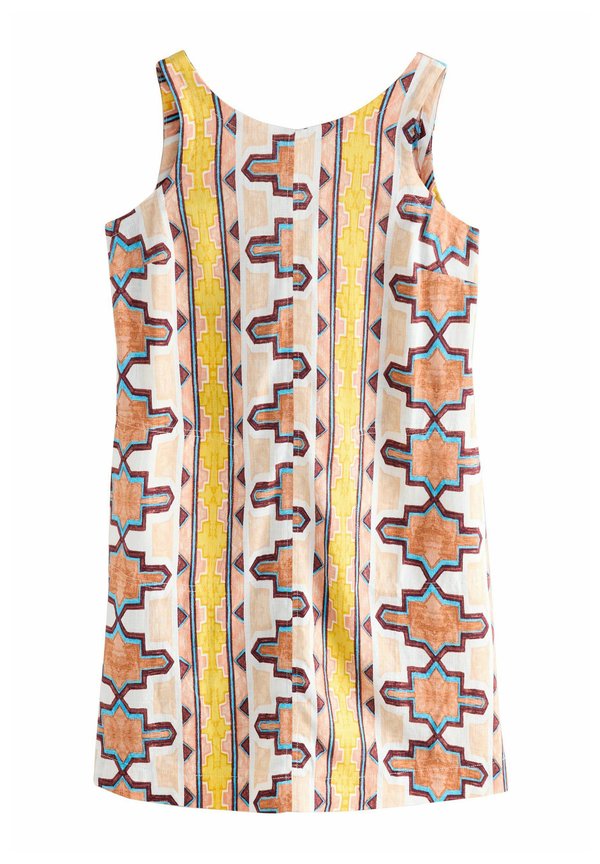 Freizeitkleid - cream geometric print