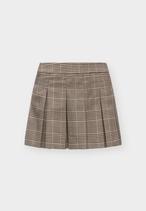 Noisy May, NMWERA PLEATED SHORT SKIRT - Μίνι φούστα - oatmeal/fig