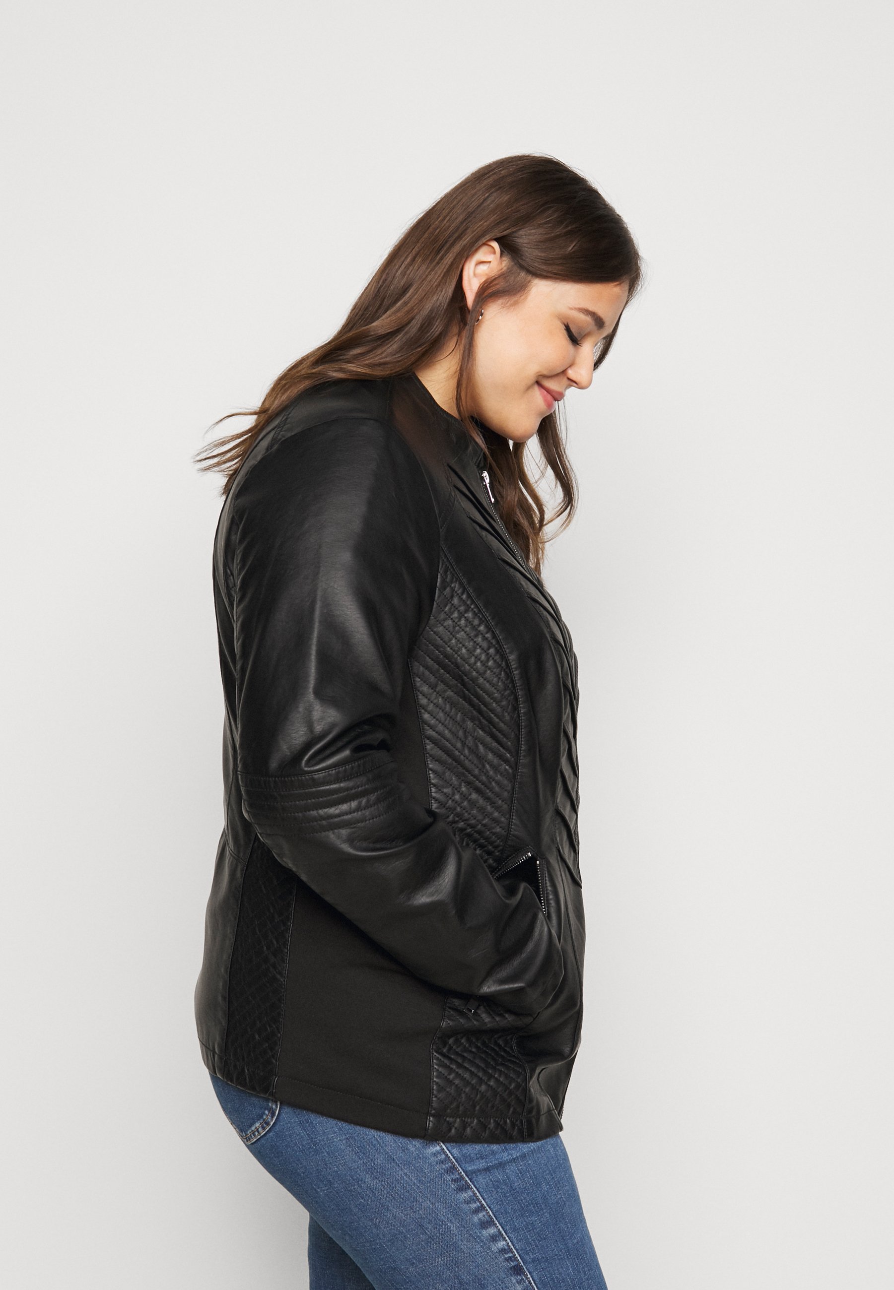 evans faux leather jacket