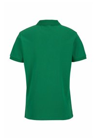 Grüne Polohemden aus Baumwolle mit klassischem Kragen und kurzen Ärmeln. Einfaches Design ohne sichtbare Muster oder Logos.